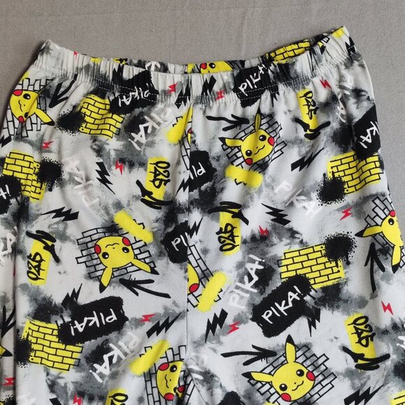 Pokemon Pikachu sleepwear pyjama boys size L black & grey with graphic - Picture 6 of 13